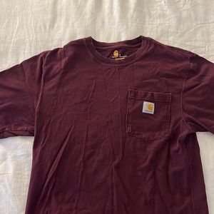 Small maroon Carhartt shirt